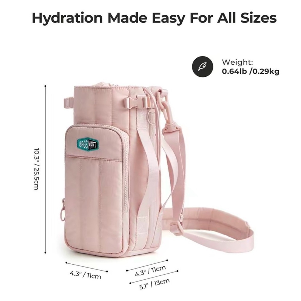 BAGSMART Pink Water Bottle Tumbler Bag - Picture 13 of 15